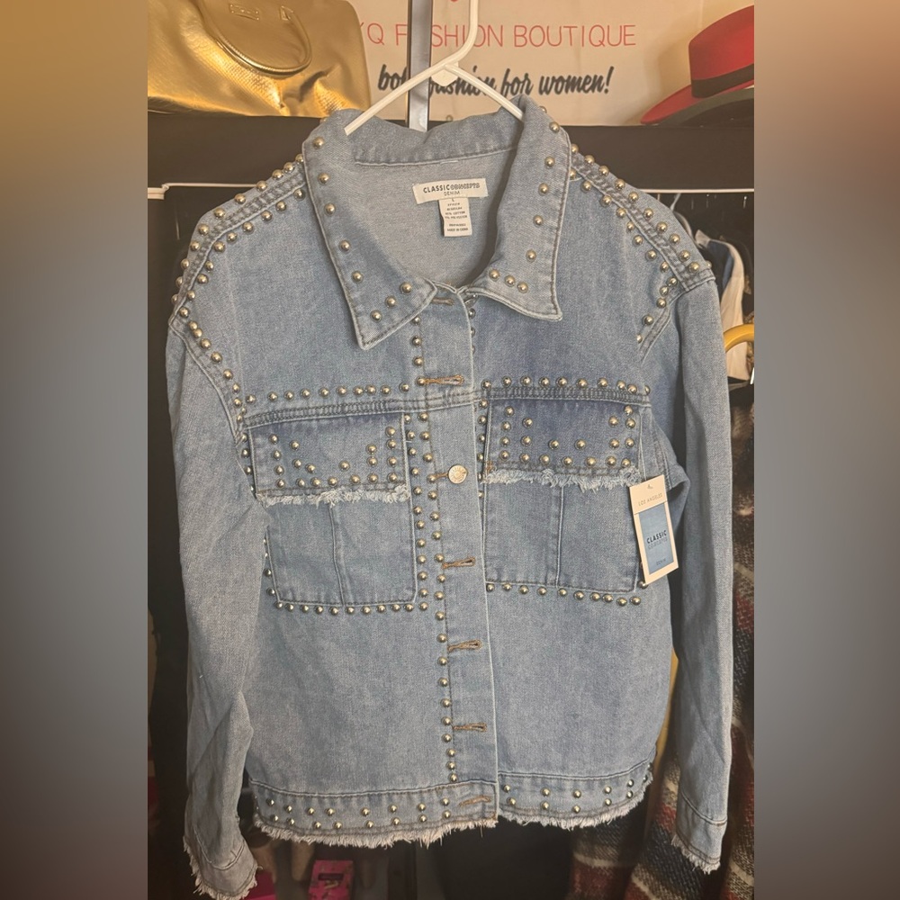 Denim Studded Jacket